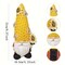 Garden Gnome Statue Solar Powered with Glowing Bees Sunflower Outdoor Funny Resin Figurine Decorations for Patio Yard Lawn Porch Housewarming Ornament Gift